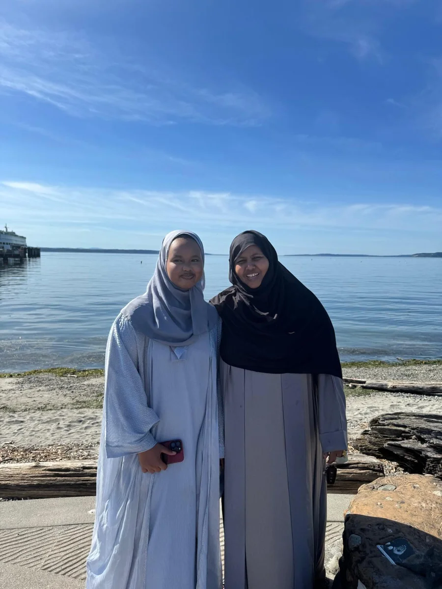 Fatima Hassan with her youngest daughter, Amira, after whom Amiro's Childcare is named