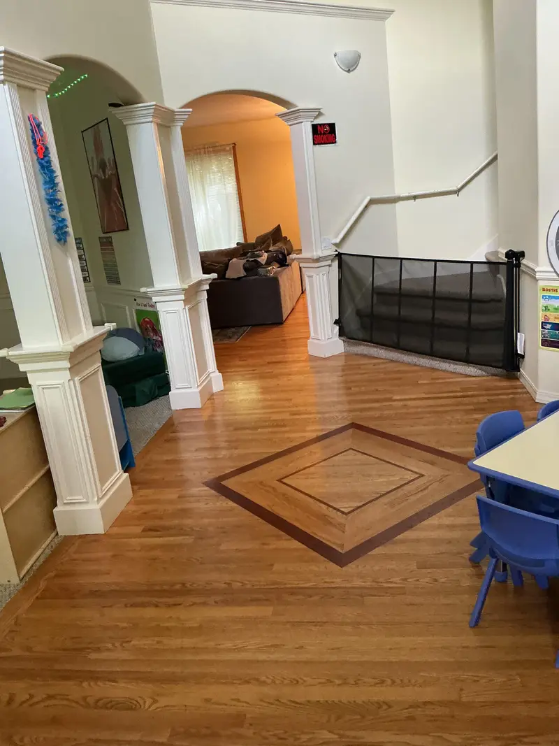 Hardwood Hallway & Child Dining Table